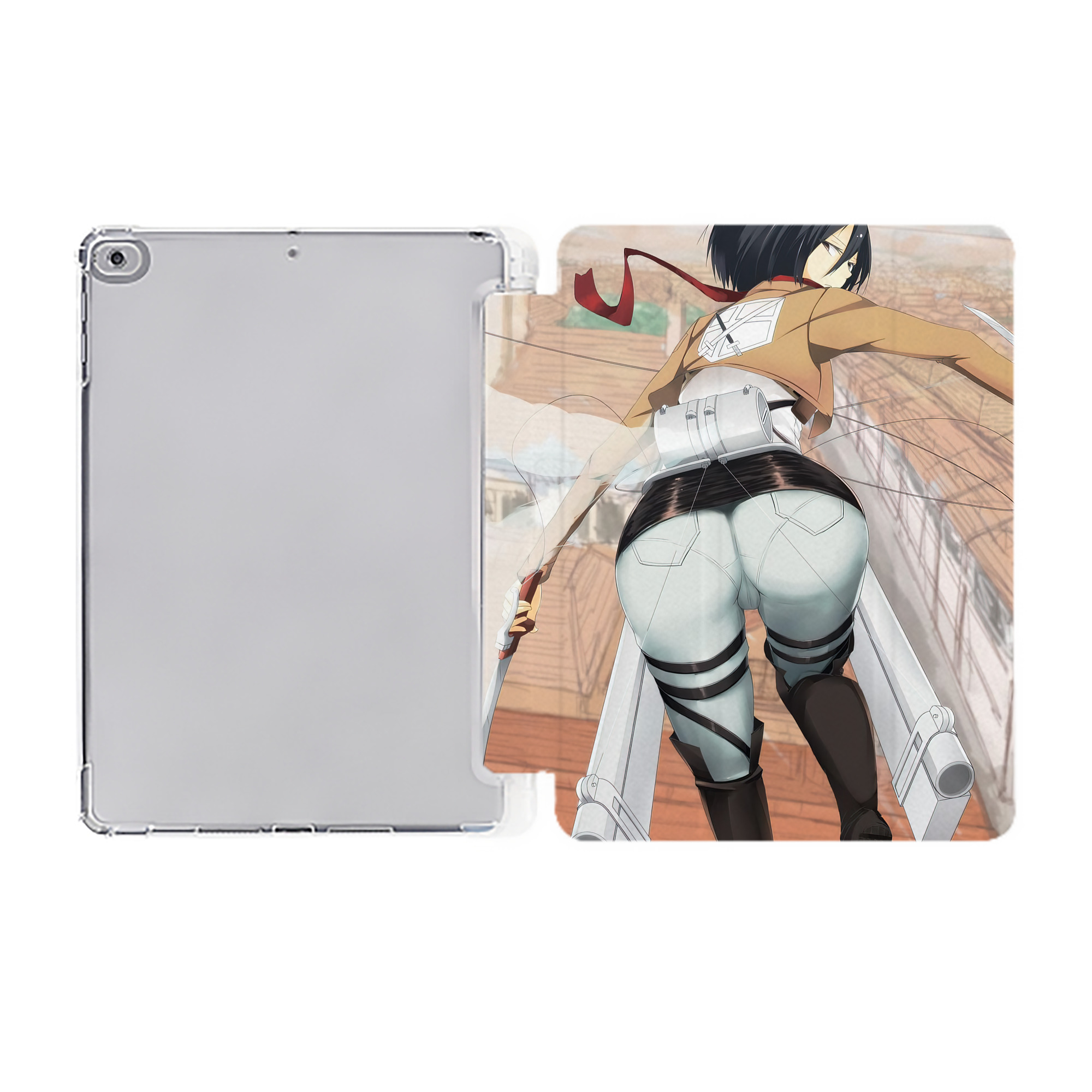 （画像用） 進撃の巨人 Attack on Titan IPad ケース ペン収納付き 三つ折りスタンド PUレザー×シリコン 対応機種9.5/10.5/10.9インチ